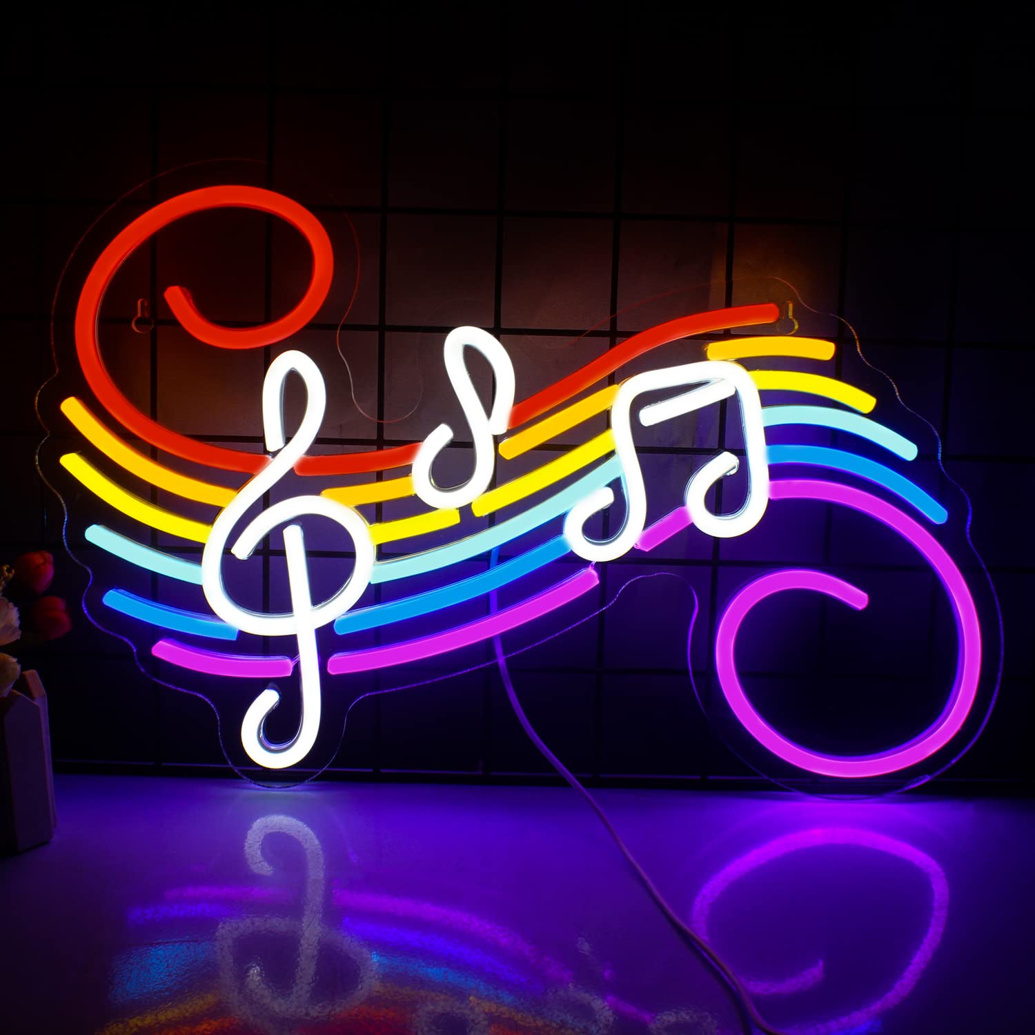 Lighting Decor Wedding - Letrero de Neón con Notas Musicales,