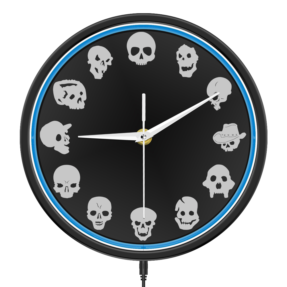 Lighting Home Decor Wall Clocks - Reloj LED de neón con diseño