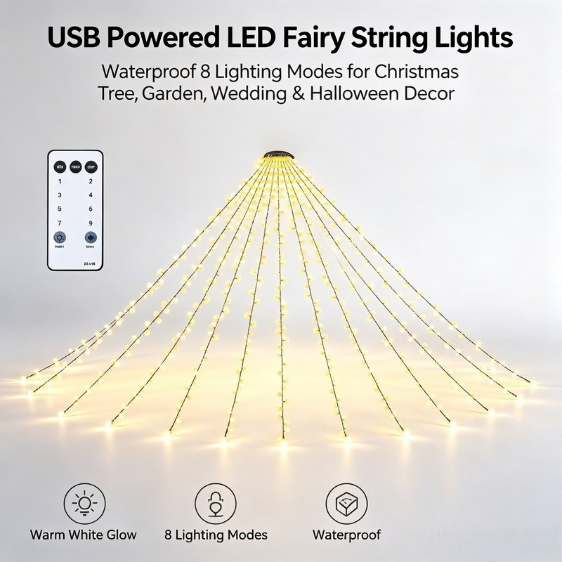 Lighting Decor Wedding - Guirnalda de Luces LED USB, Luces