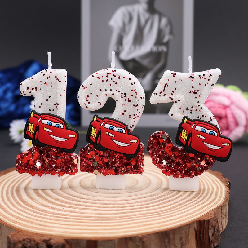 Lighting Mcqueen Decor - Decoración de Pastel con Números del