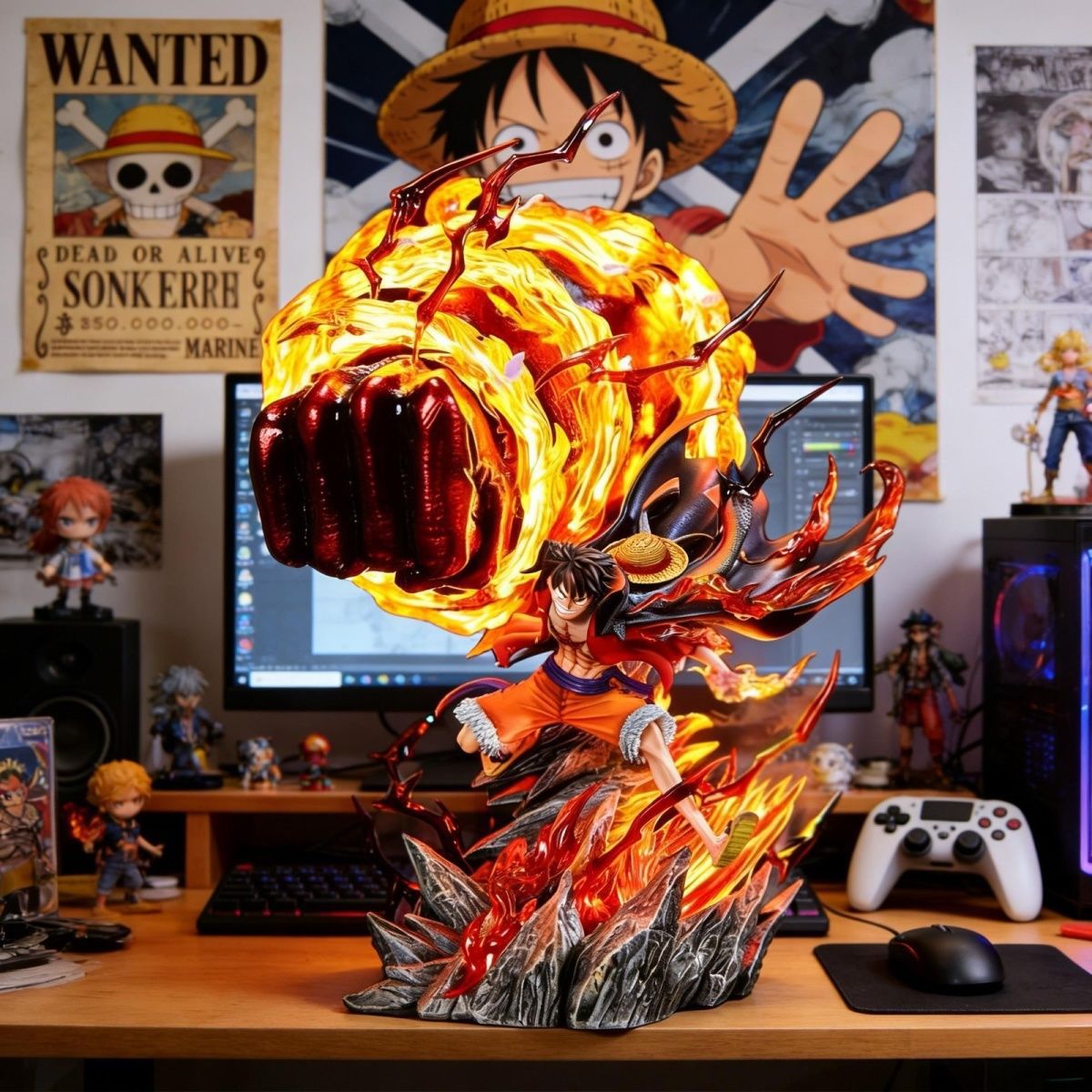 Lighting Home Decor Products - Figura Coleccionable LZ Karmic Fire Luffy
