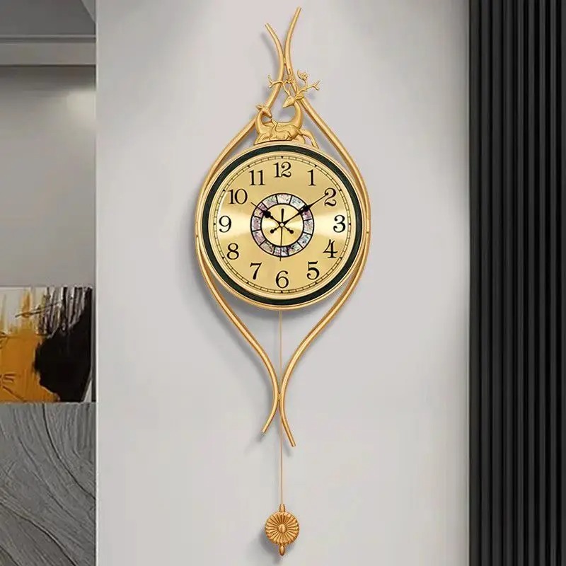 Lighting Home Decor Wall Clocks - Reloj de Pared de Latón Estilo