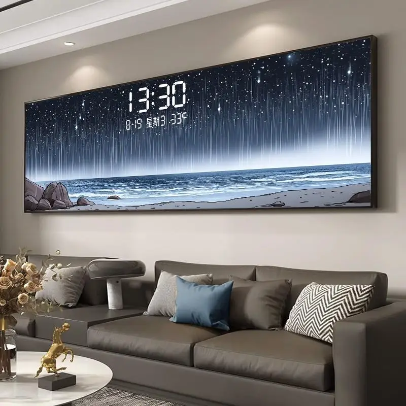 Lighting Home Decor Wall Clocks - Reloj de pared con fecha y