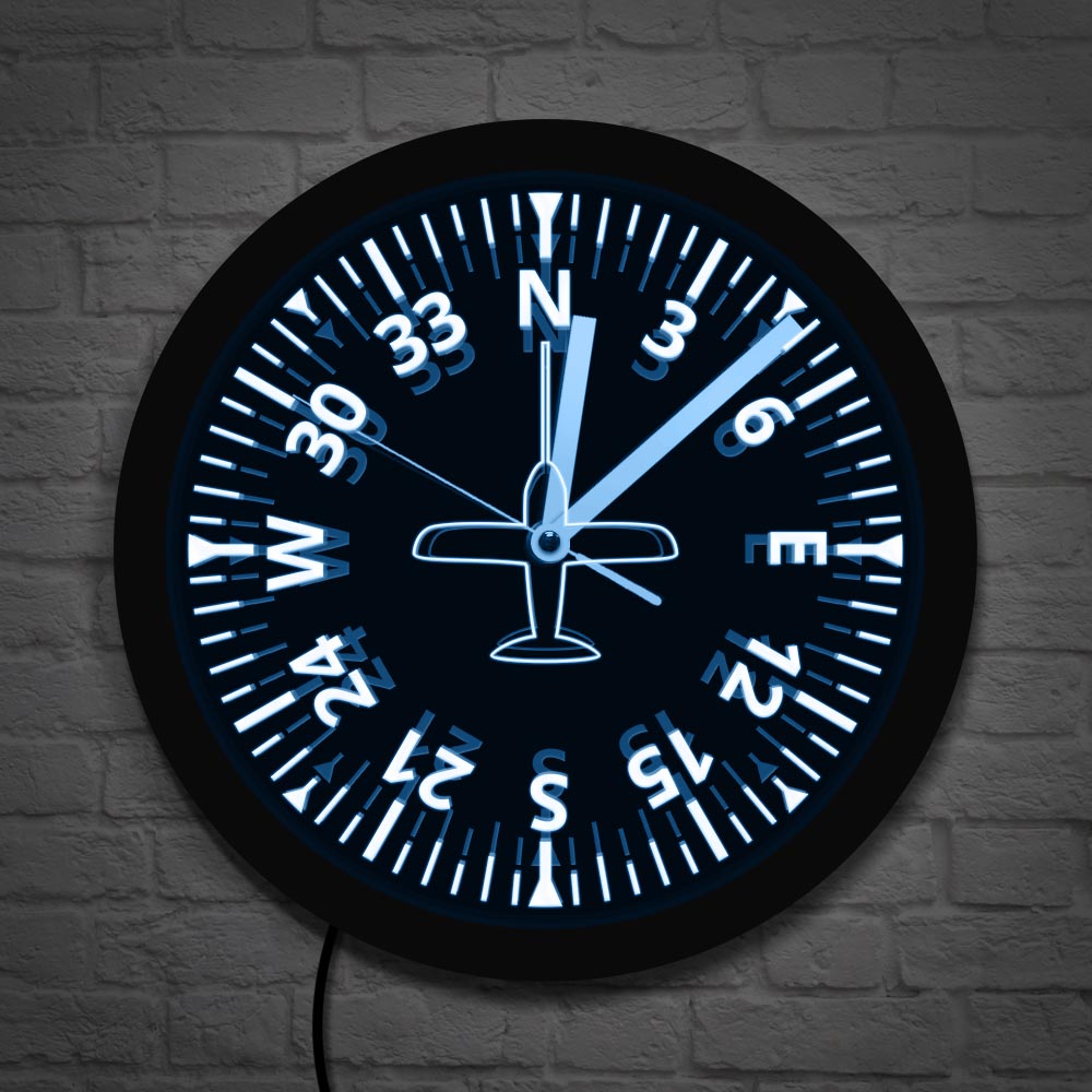 Lighting Home Decor Wall Clocks - Medidores de aviones, instrumentos de cabina,