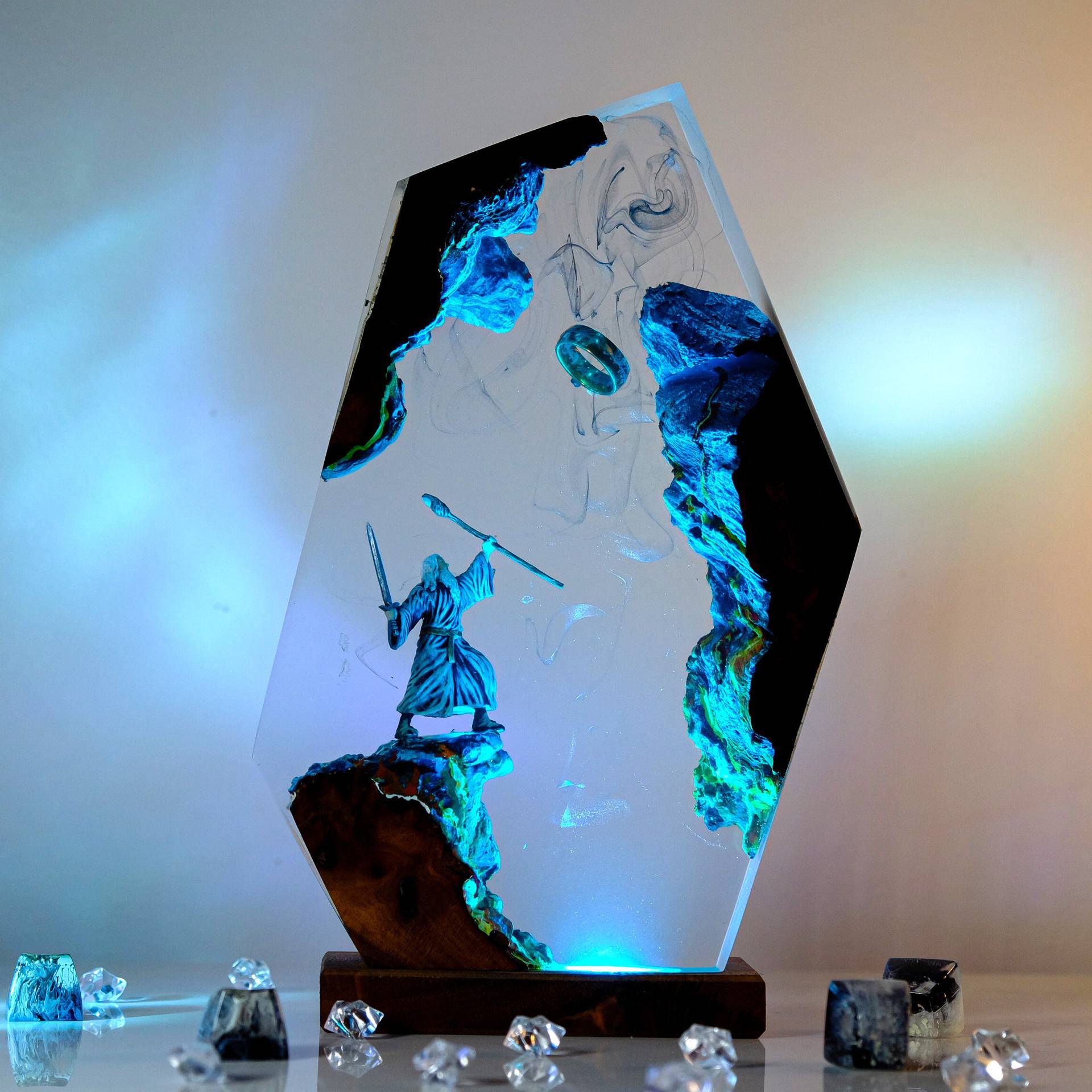 Lighting Decor Wedding - Lámpara de Resina con Figura de
