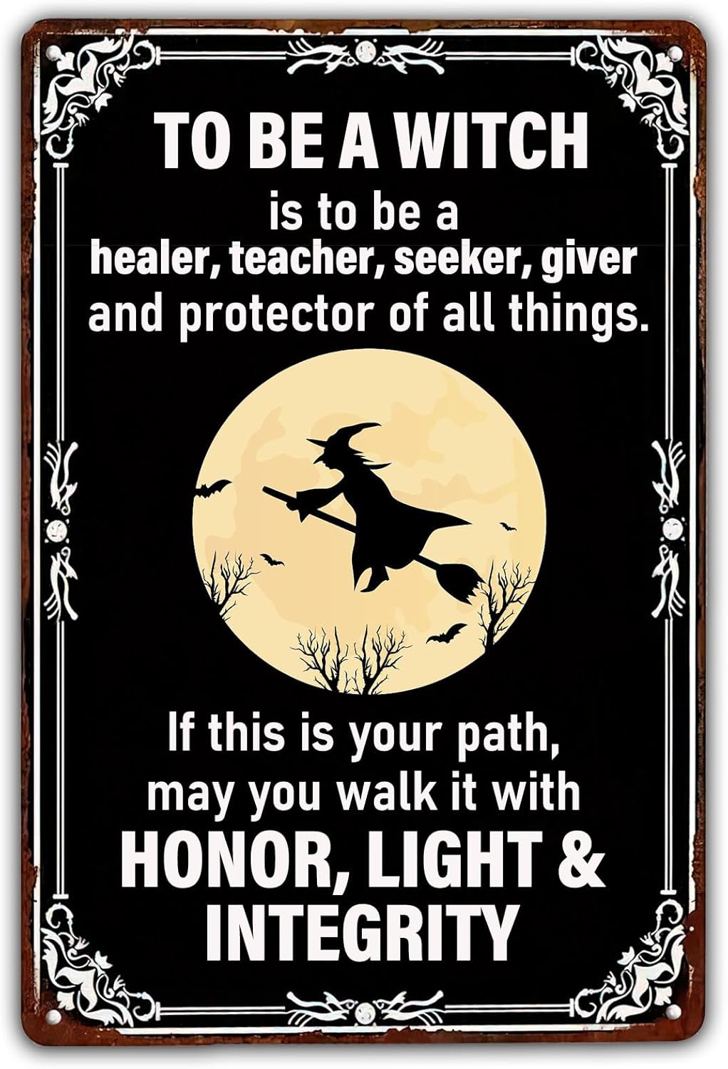 Kitchen Decor Lighting - Letrero Metálico Vintage de Halloween con
