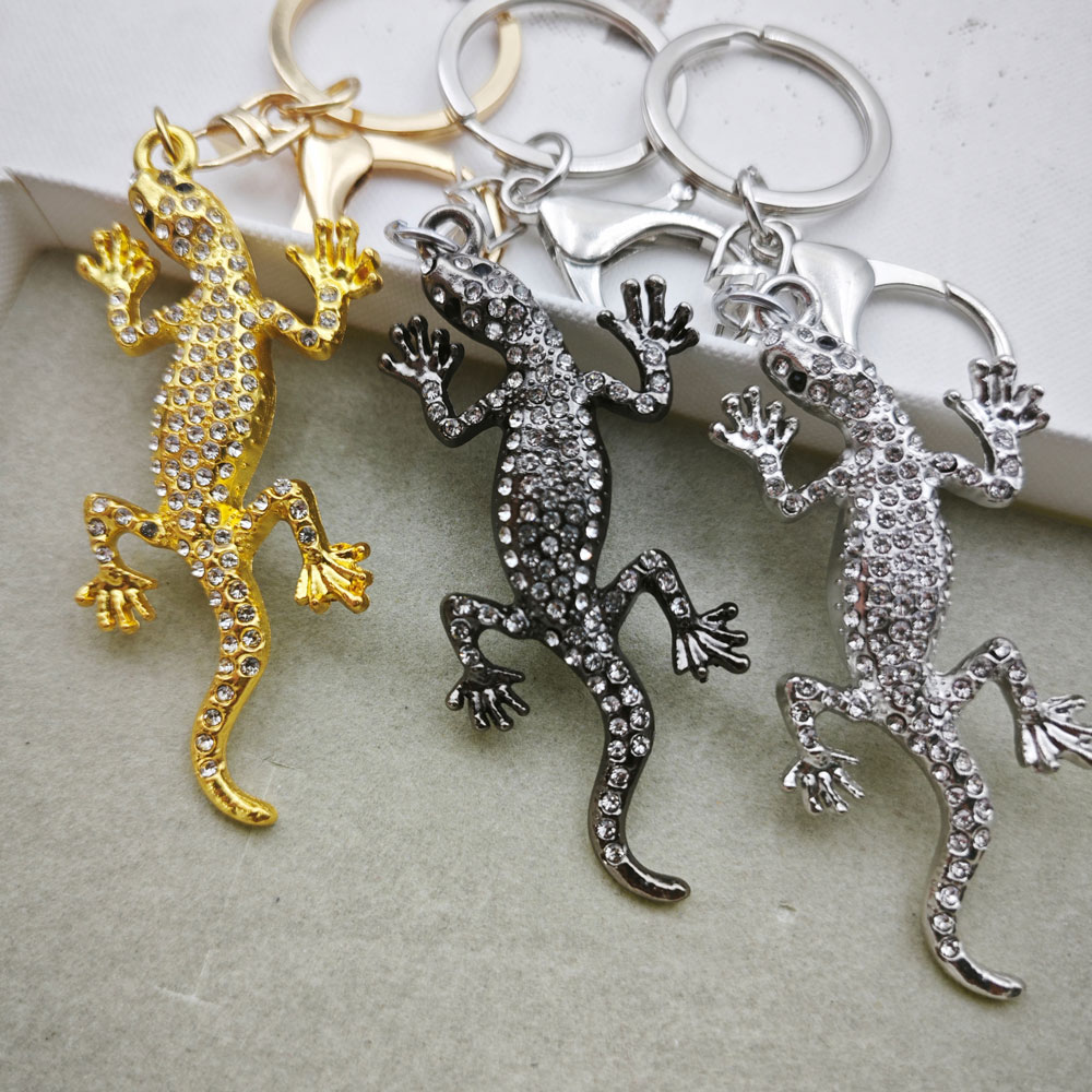 Gecko Lighting & Decor - Originalidad 3D Metal Gecko lagarto llavero