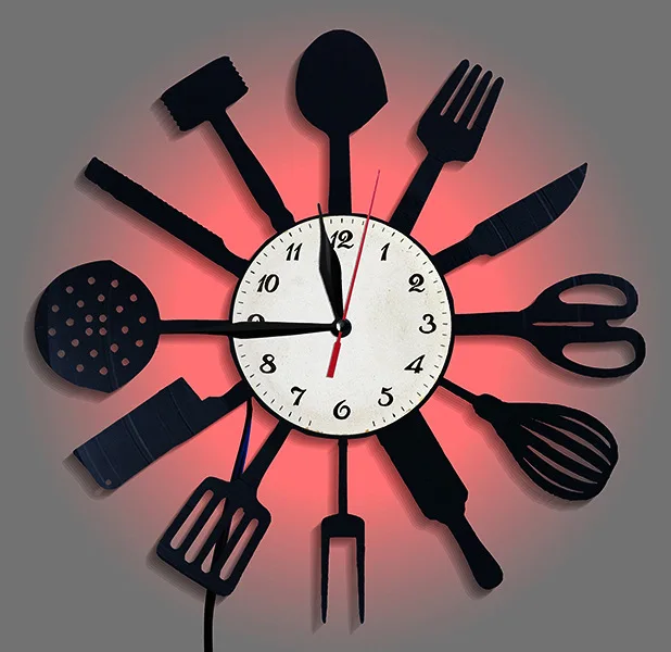 Vajilla decorativa de cocina,  - Lighting Home Decor Wall Clocks reseña y precio