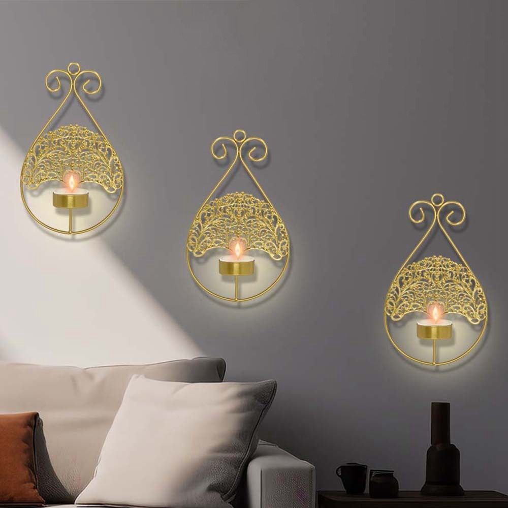 Candelabro de Pared Dorado, De - Wall Decor Lighting Tree reseña y precio