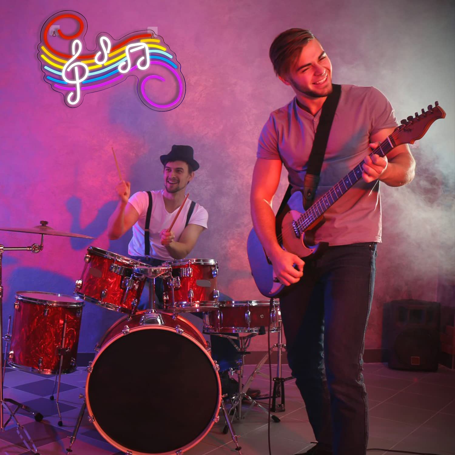 Letrero de Neón con Notas Musi - Lighting Decor Wedding reseña y precio