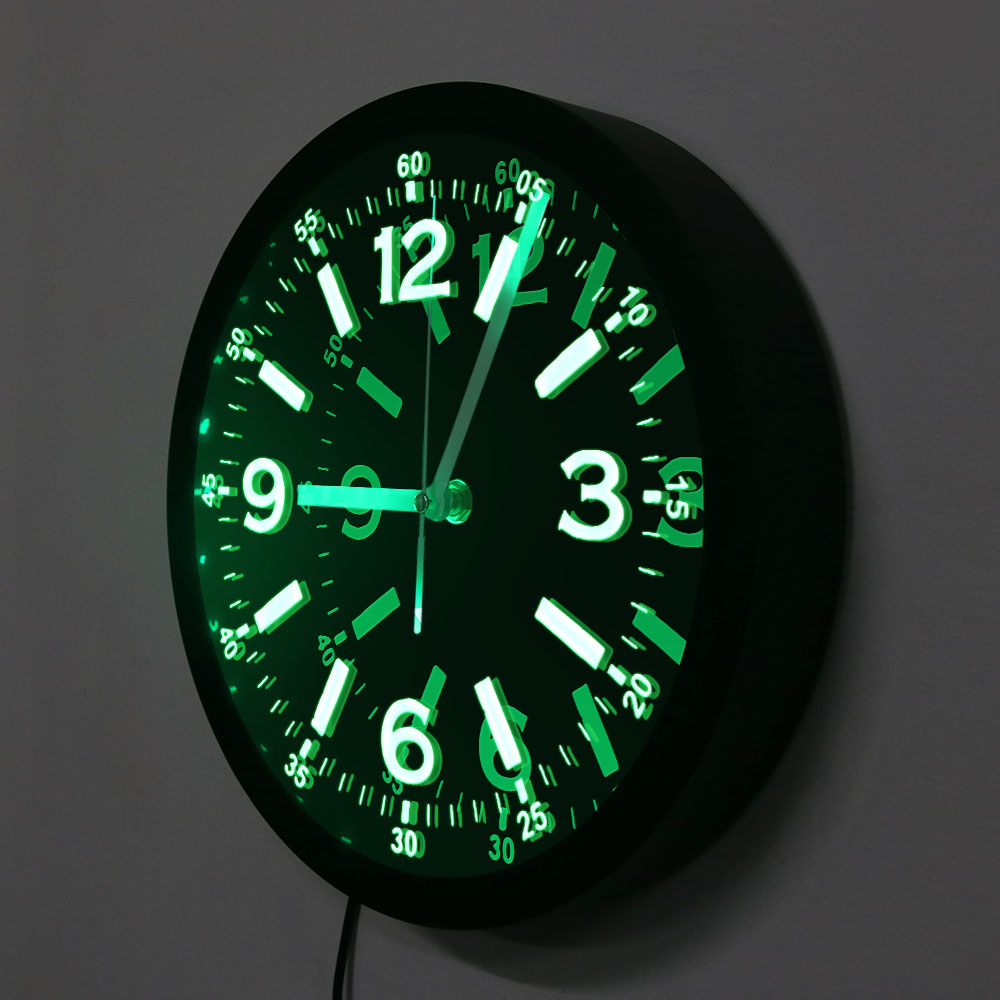 Reloj de pared con luz LED de  - Lighting Home Decor Wall Clocks reseña y precio