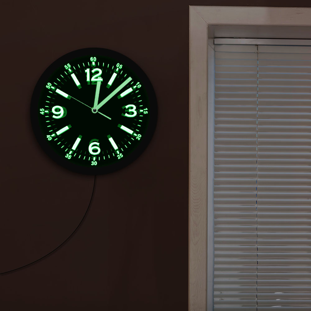 Reloj de pared con luz LED de  - Lighting Home Decor Wall Clocks reseña y precio