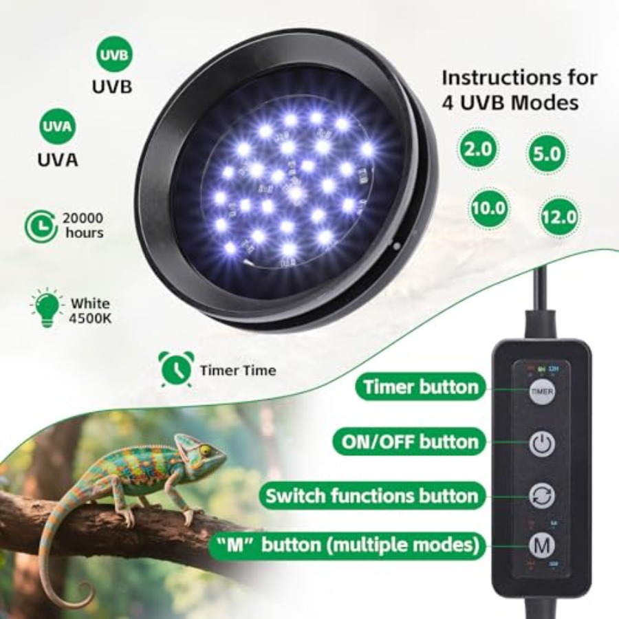 Luz UVB para Reptiles con Regu - Gecko Lighting & Decor reseña y precio