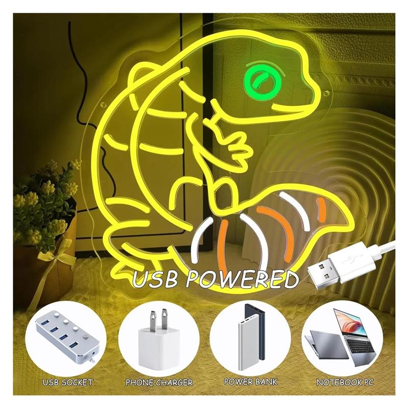 Letrero de neón con forma de G - Gecko Lighting & Decor reseña y precio