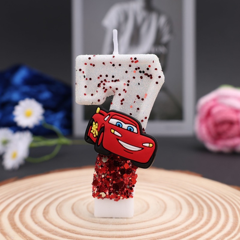 Decoración de Pastel con Númer - Lighting Mcqueen Decor reseña y precio