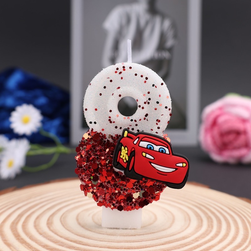 Decoración de Pastel con Númer - Lighting Mcqueen Decor reseña y precio