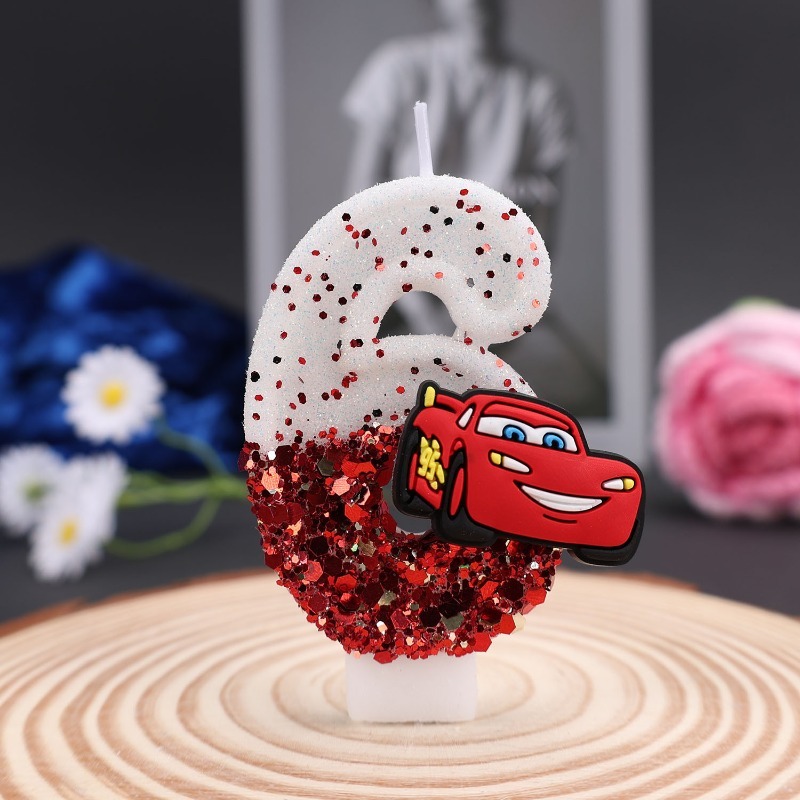 Decoración de Pastel con Númer - Lighting Mcqueen Decor reseña y precio