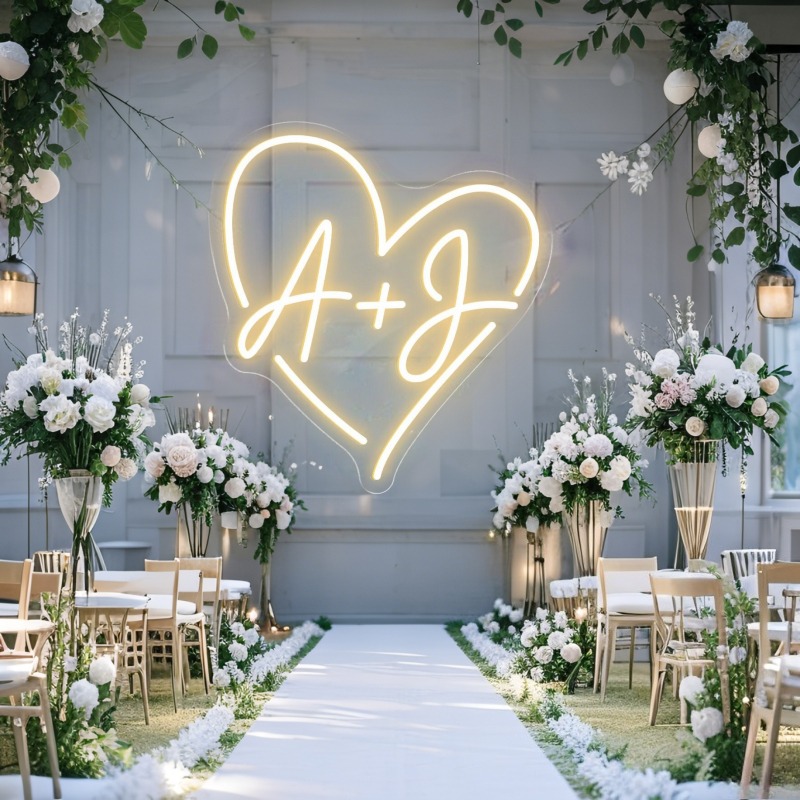 Letrero de neón LED con inicia - Lighting Decor Wedding reseña y precio