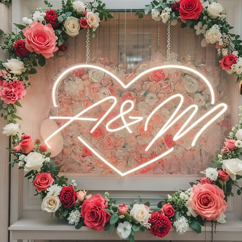 Letrero de neón LED con inicia - Lighting Decor Wedding reseña y precio