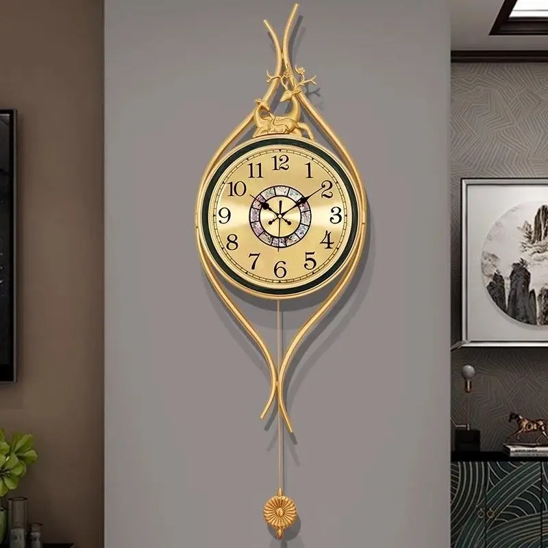 Reloj de Pared de Latón Estilo - Lighting Home Decor Wall Clocks reseña y precio