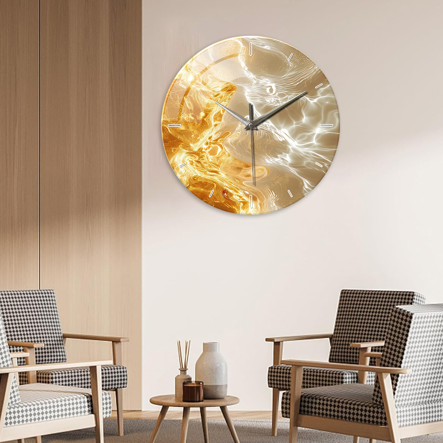 Reloj de Pared de Cristal, Dis - Lighting Home Decor Wall Clocks reseña y precio