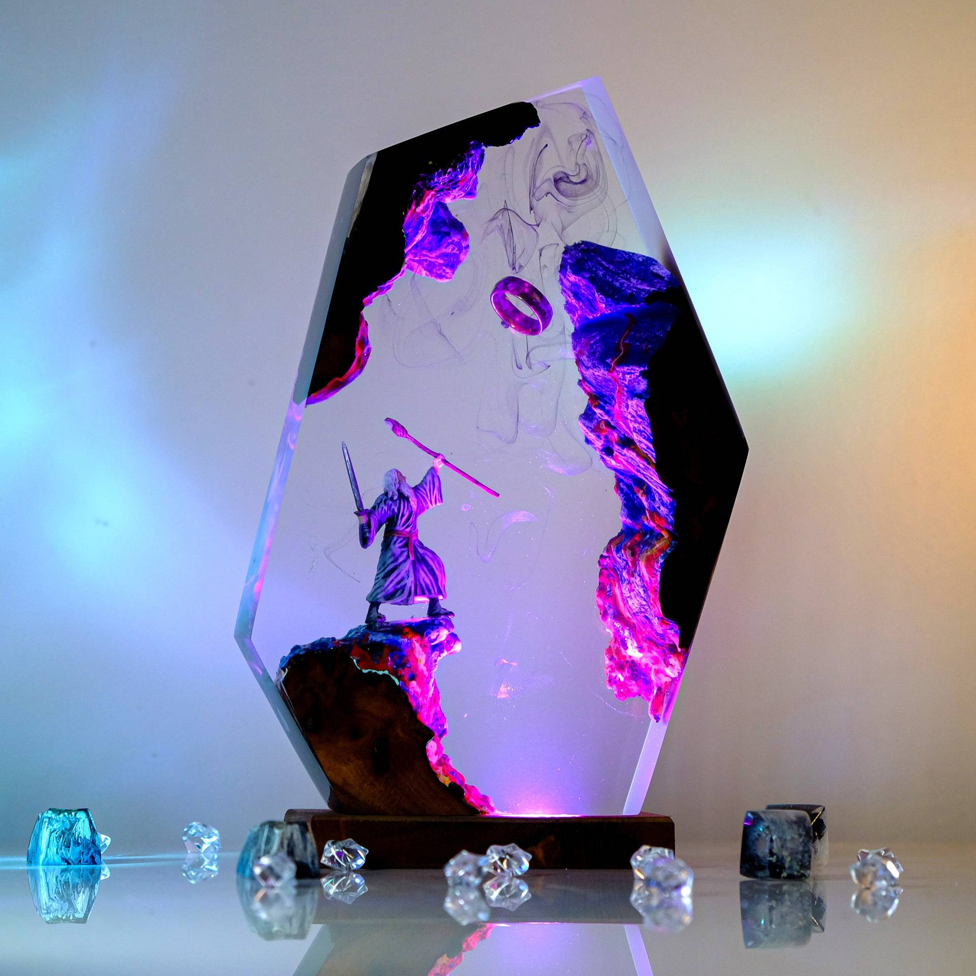 Lámpara de Resina con Figura d - Lighting Decor Wedding reseña y precio