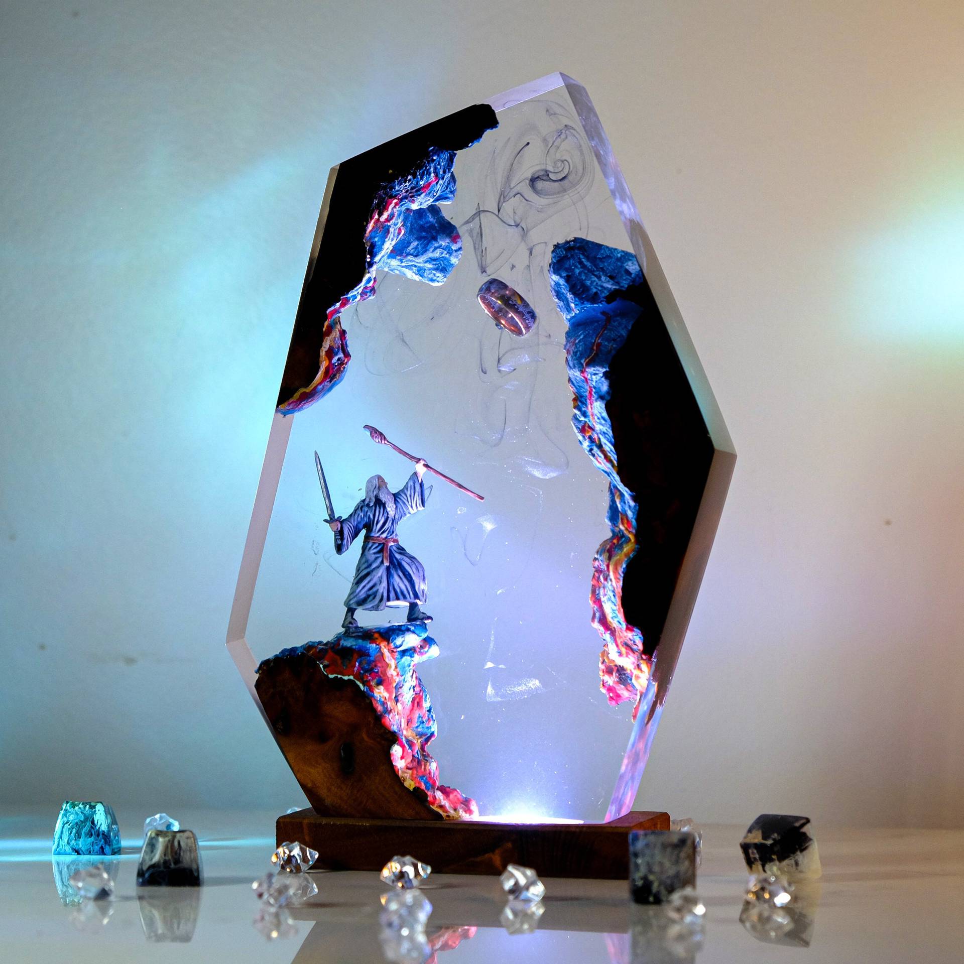 Lámpara de Resina con Figura d - Lighting Decor Wedding reseña y precio