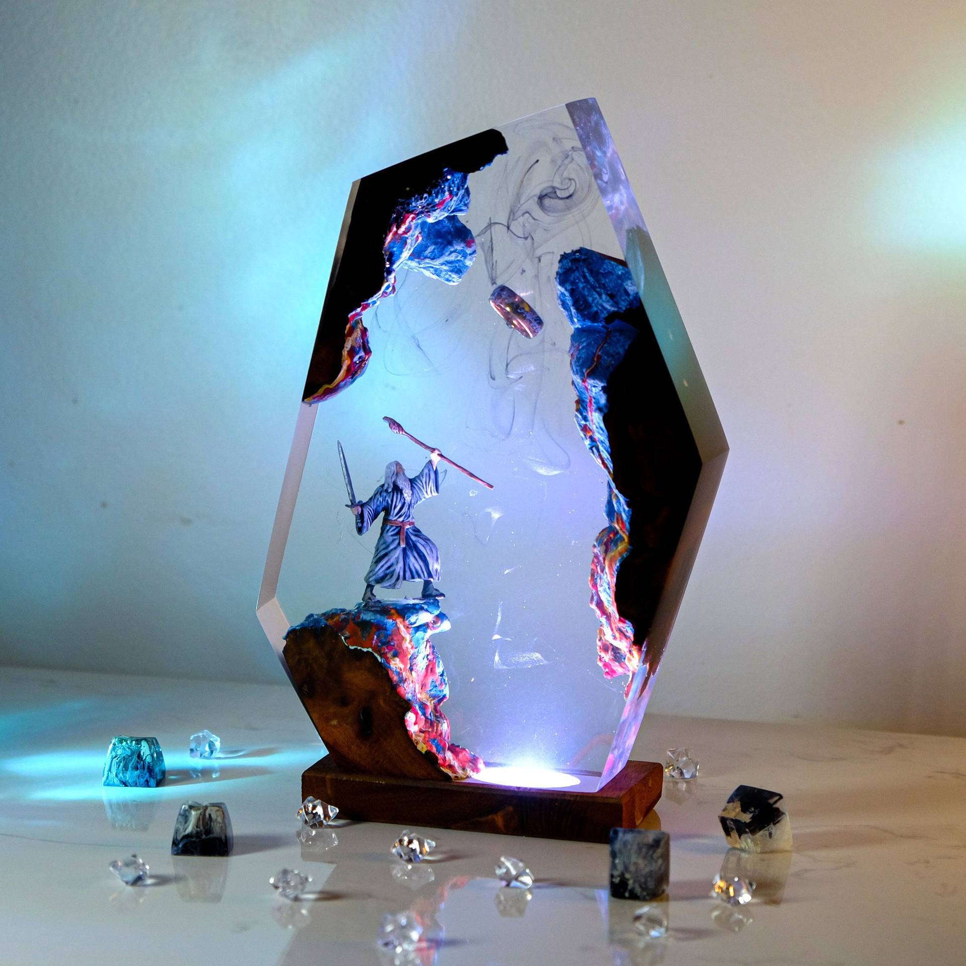 Lámpara de Resina con Figura d - Lighting Decor Wedding reseña y precio