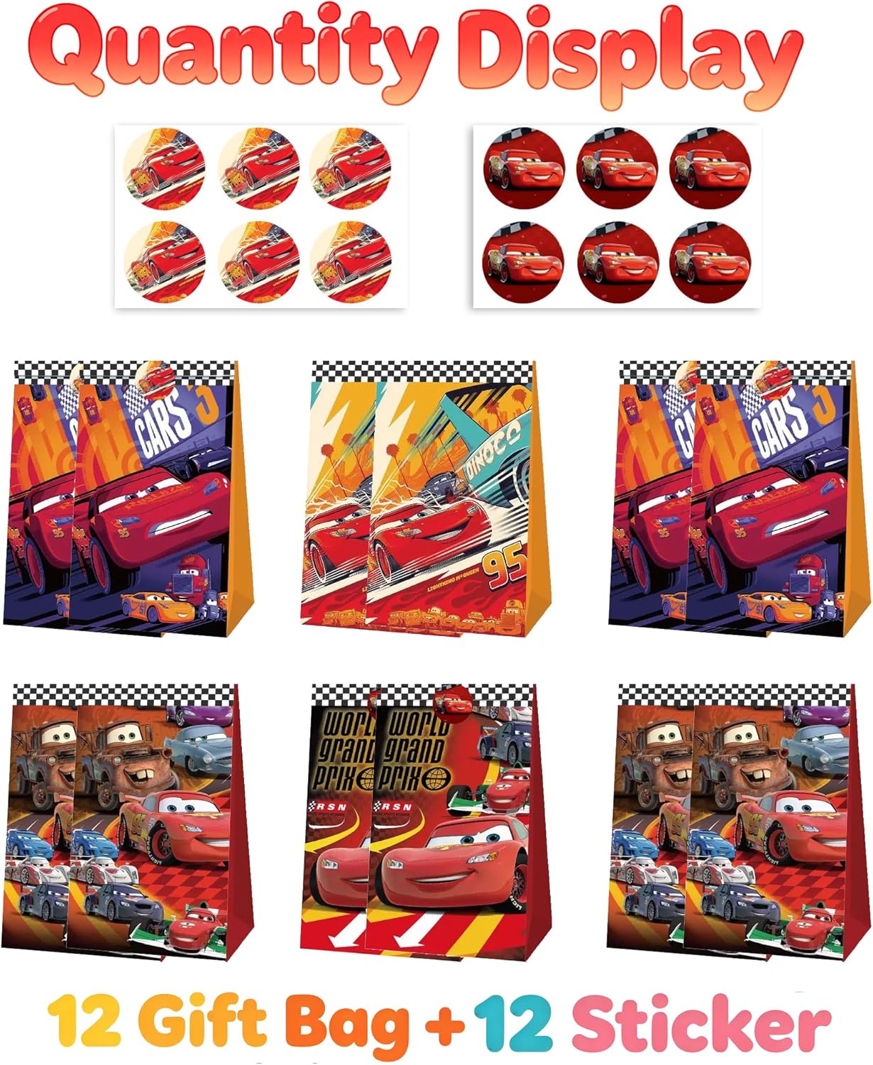 Bolsas de Regalo para Fiestas  - Lighting Mcqueen Decor reseña y precio