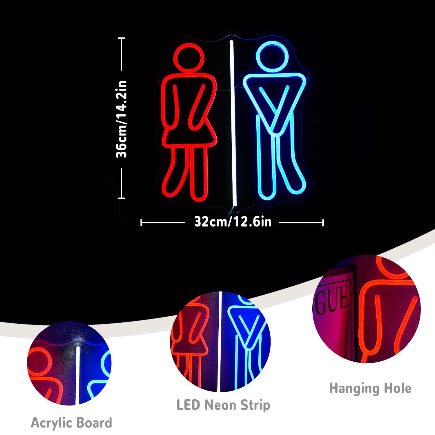 Letreros de Neón para Baños, L - Office Lighting Decor reseña y precio