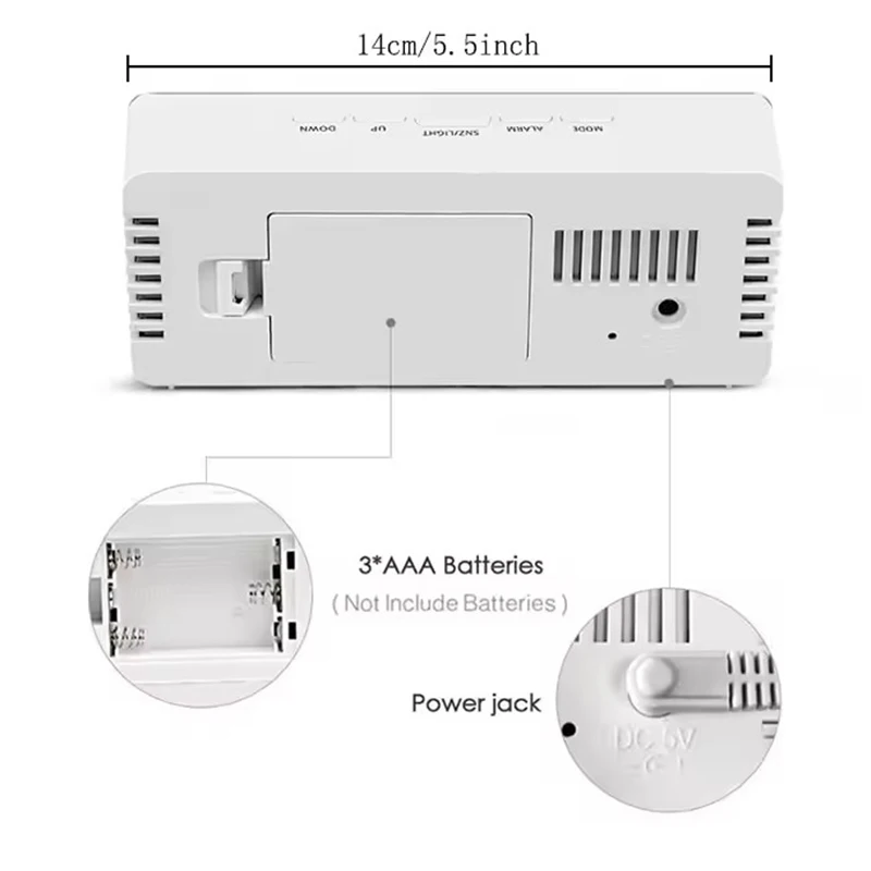 Reloj Digital blanco con espej - Lighting Home Decor Wall Clocks reseña y precio