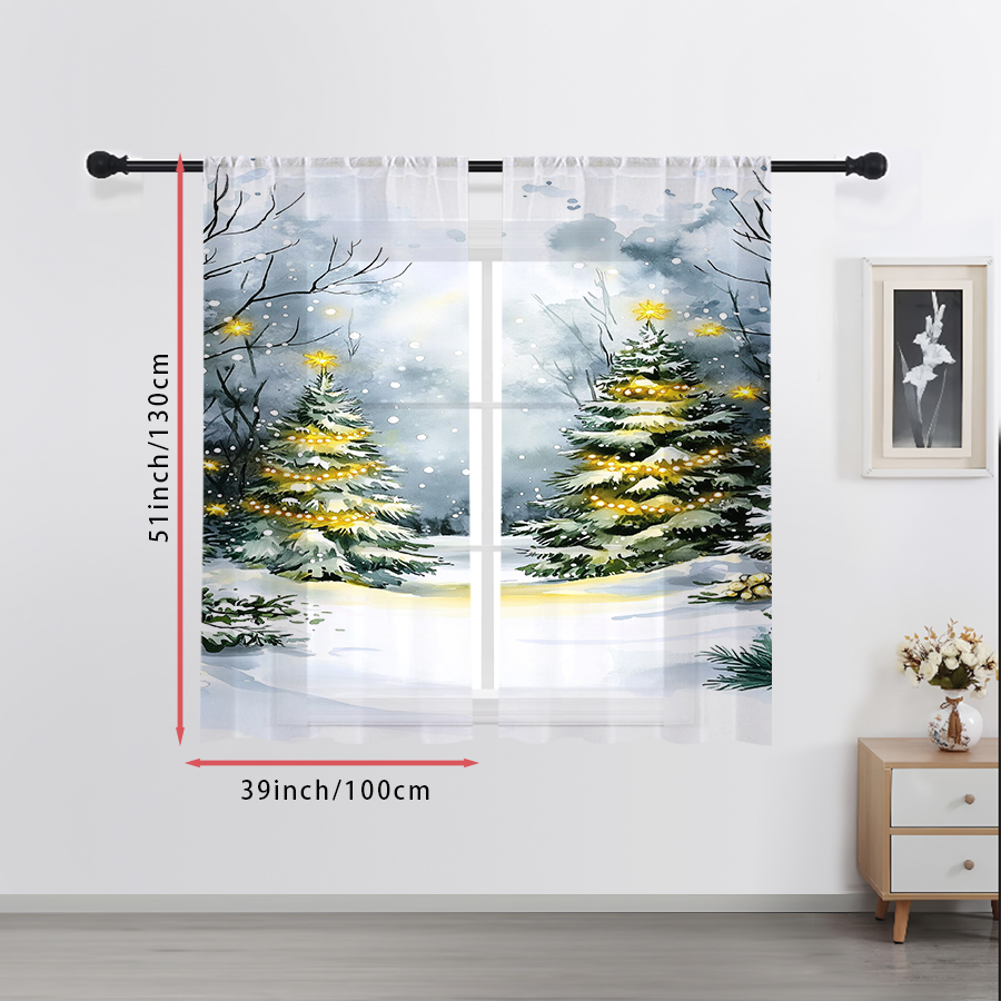 2 Cortinas Transparentes con E - Office Lighting Decor reseña y precio