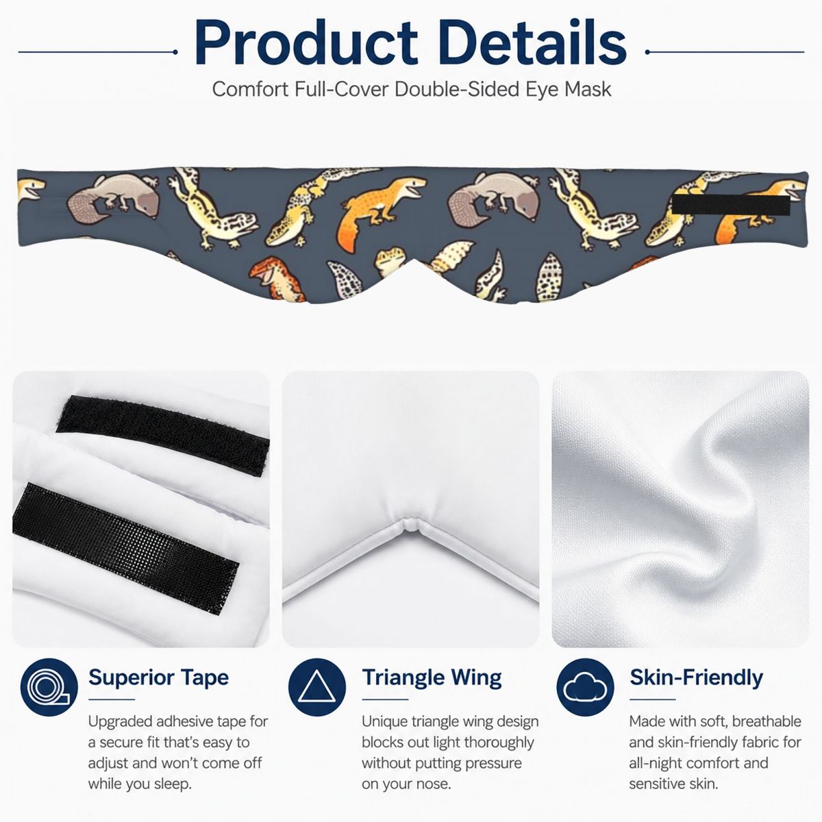 Antifaz para Dormir Chub Gecko - Gecko Lighting & Decor reseña y precio