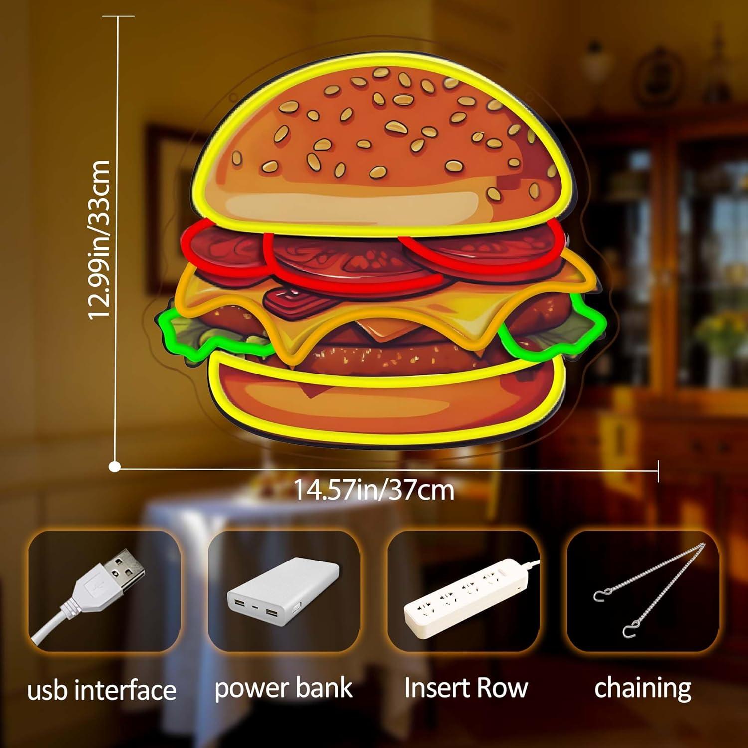 Letrero Luminoso LED de Hambur - Kitchen Decor Lighting reseña y precio