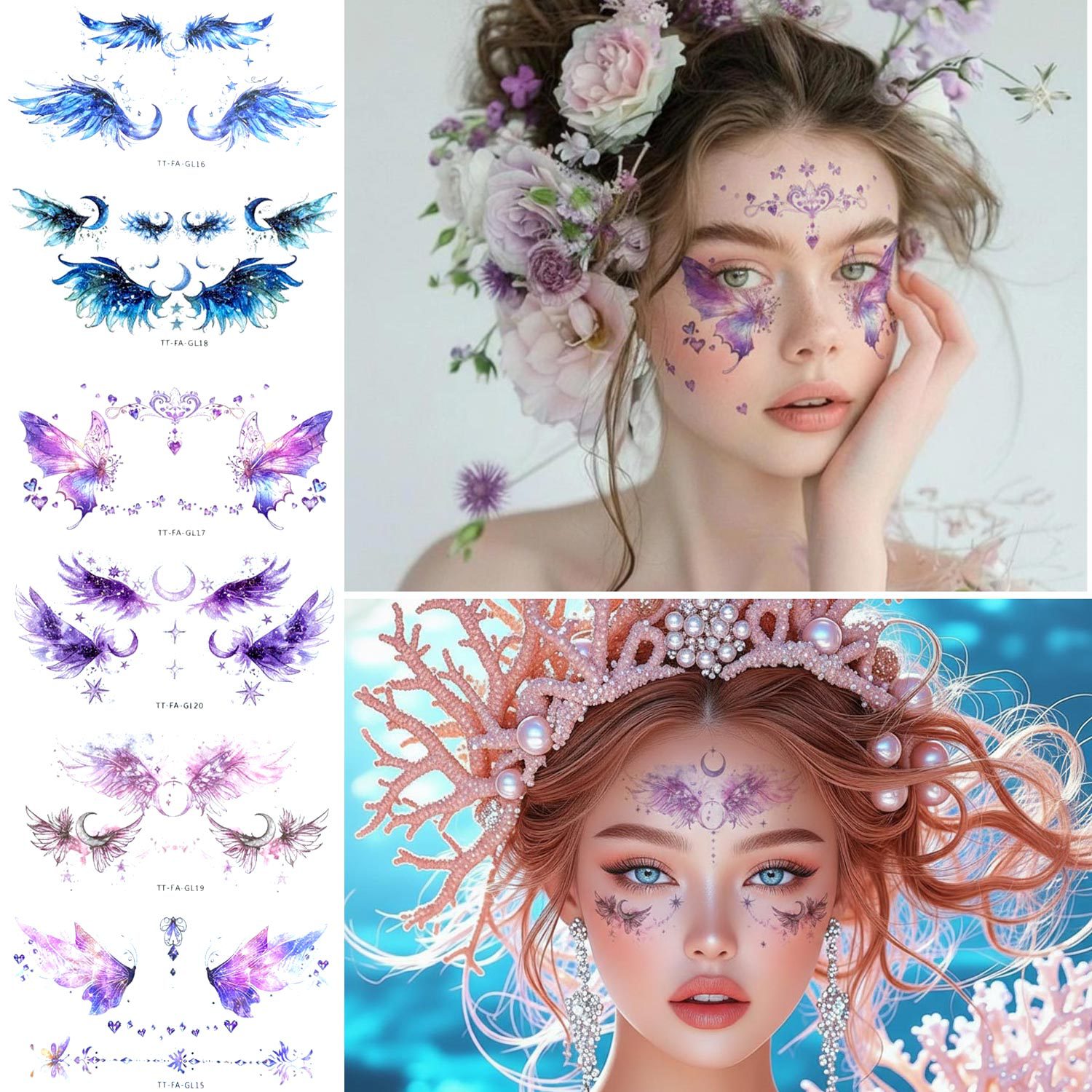 Pegatinas Faciales de Ángel co - Elegant Decor & Lighting Llc reseña y precio